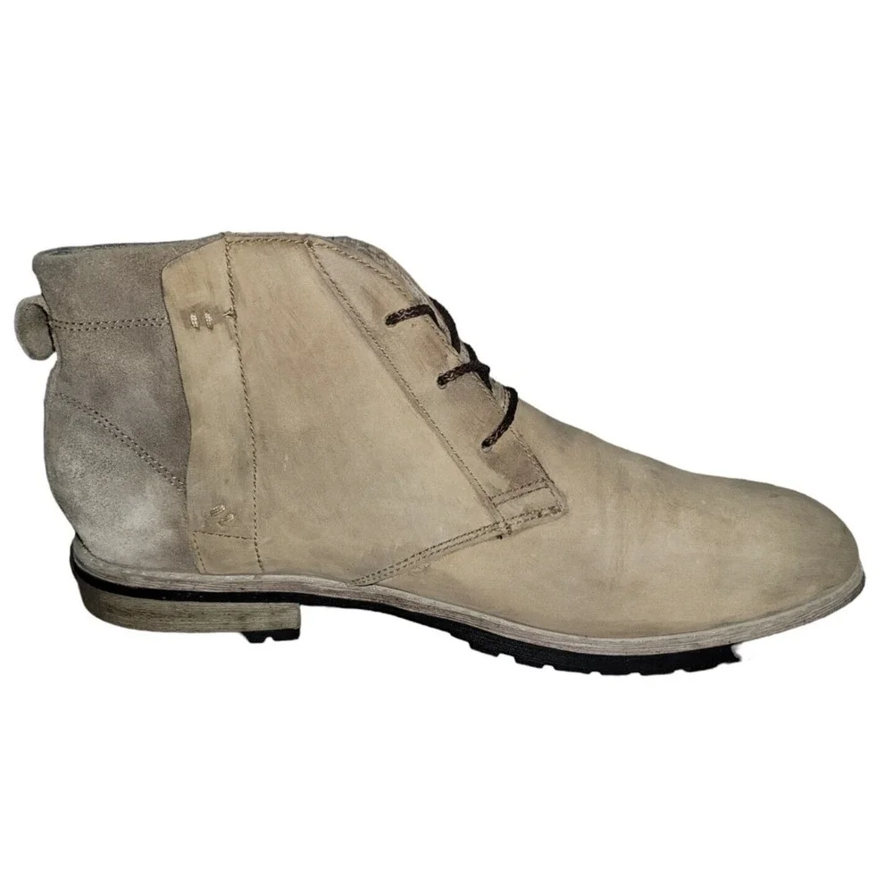 Mark Nason Loretto Men's Brown Leather Memory Foam Lux Chukka Boots Size 10.5